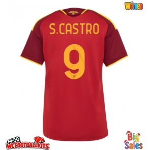 AS Roma Santiago Castro #9 Replica Home Stadium Shirt for Women 2026-27 Short Sleeve